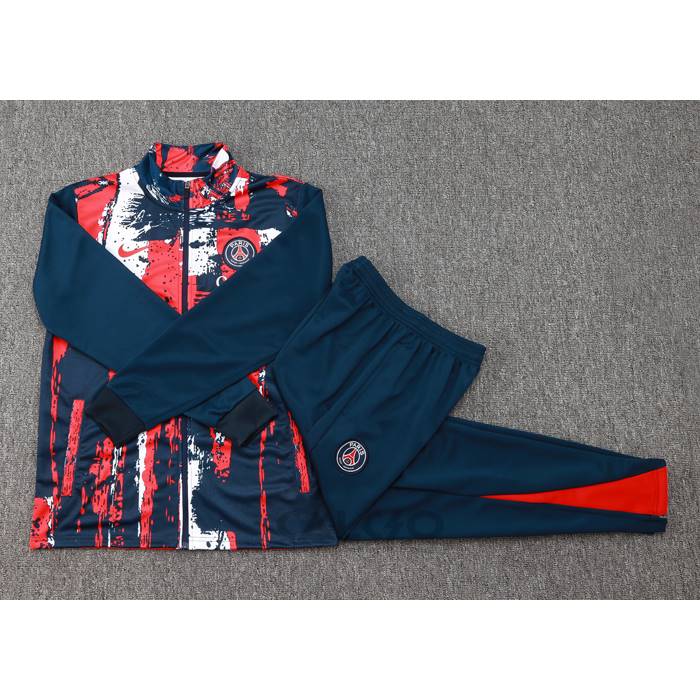 Tuta da Track di Giacca Paris Saint-Germain 2024-2025 Rosso e Blu